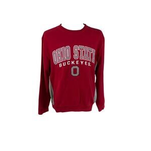 Colosseum Red Crew Neck Sweatshirt Ohio State Buckeyes Medium